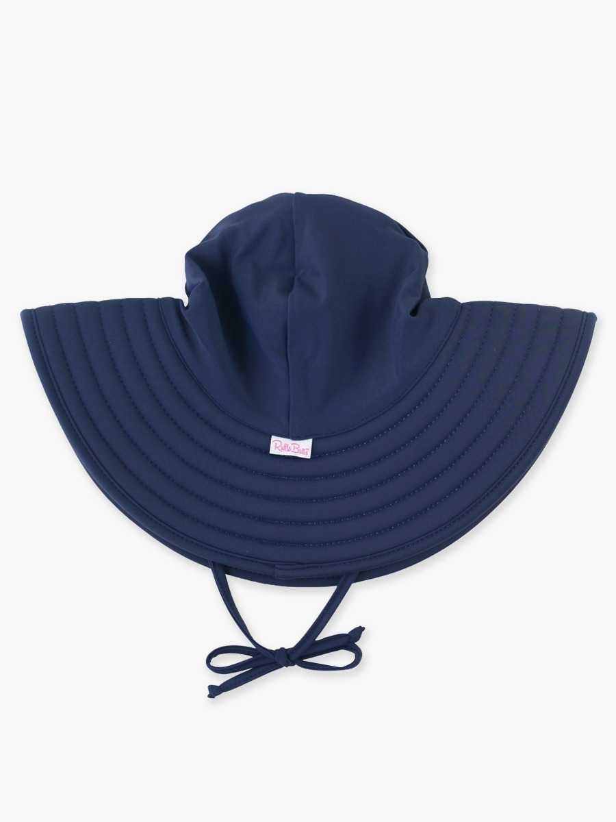 Navy Swim Hat - RuffleButts.com