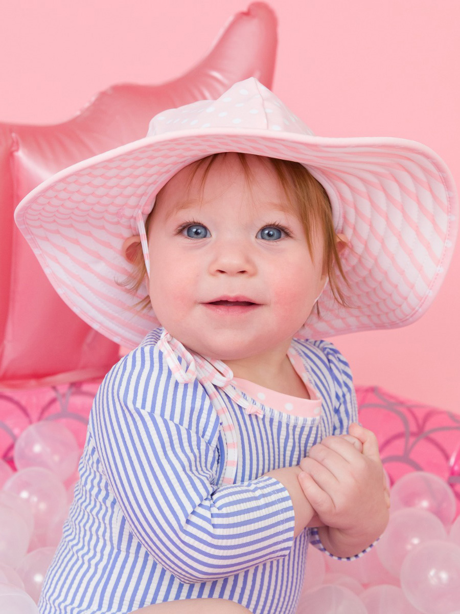 Pink Polka Dot Swim Hat
