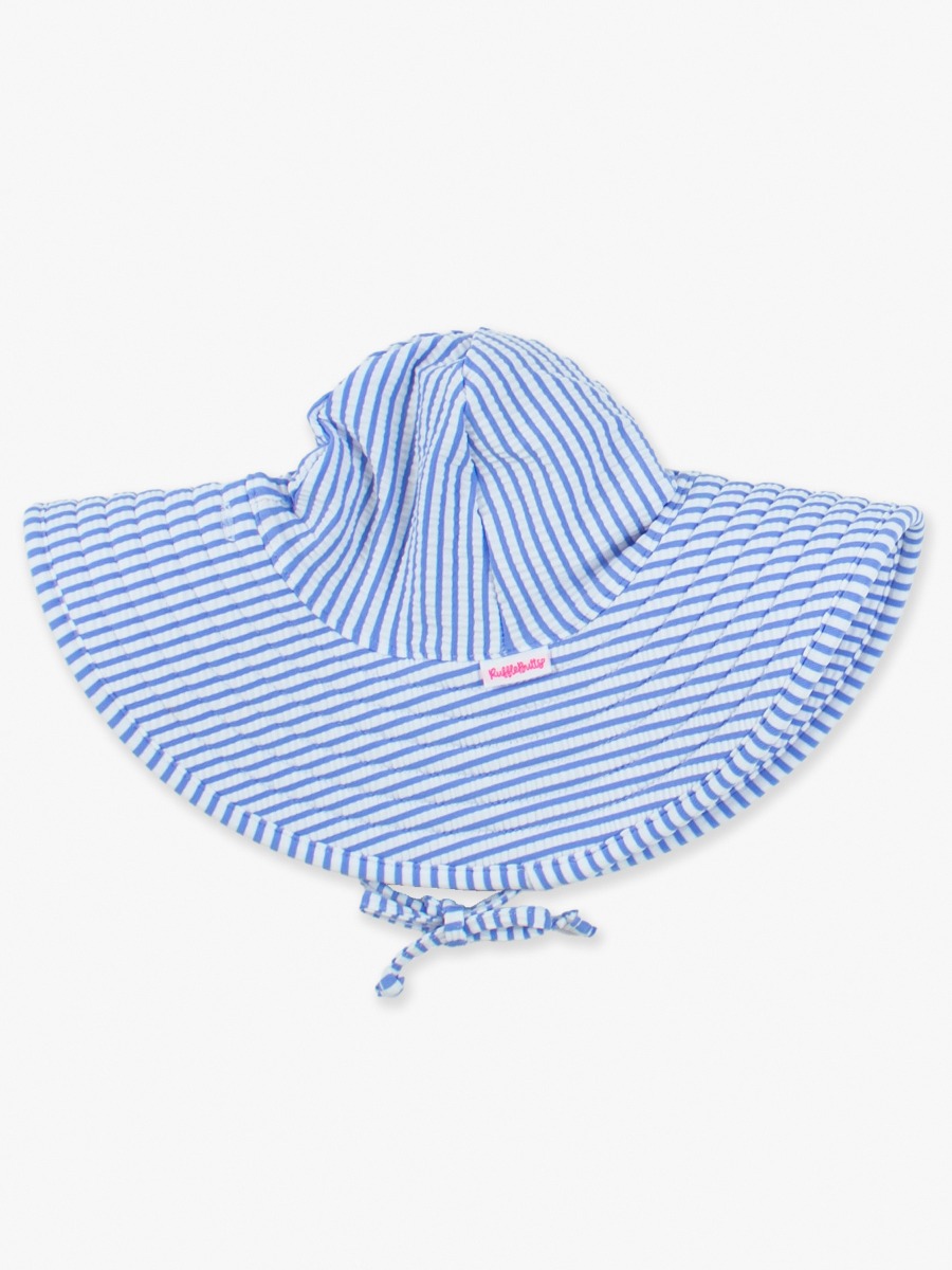 Periwinkle Blue Seersucker Swim Hat