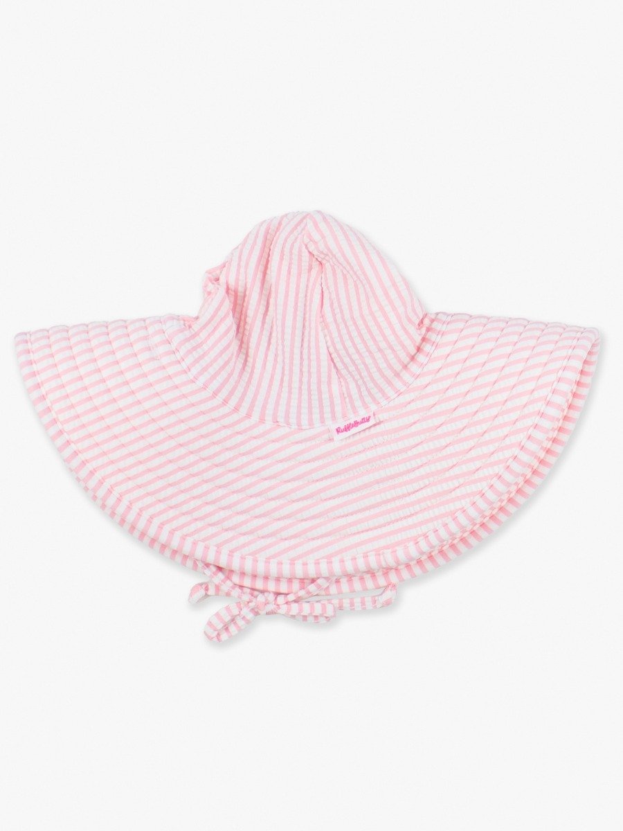 Pink Seersucker Swim Hat