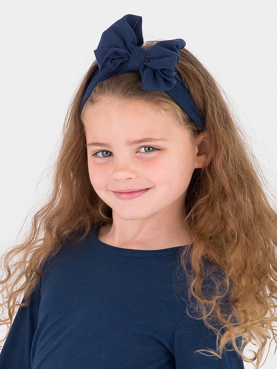 Dark Navy Big Bow Headband