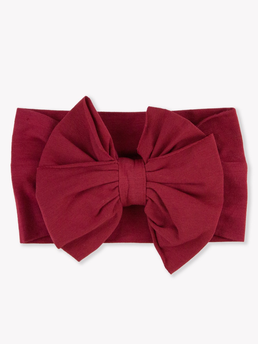 Dark Cherry Big Bow Headband - One Size