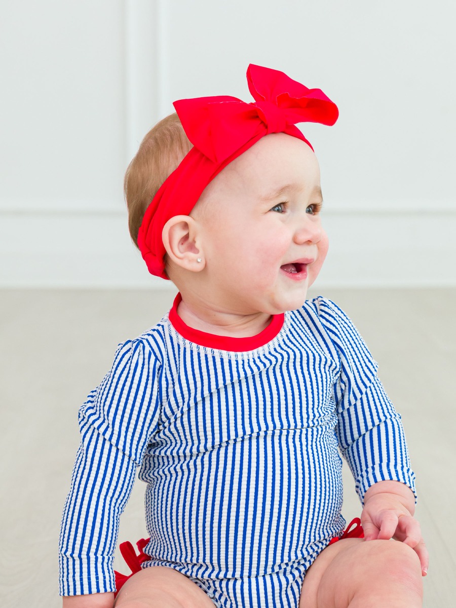 Vintage Red Swim Bow Headband