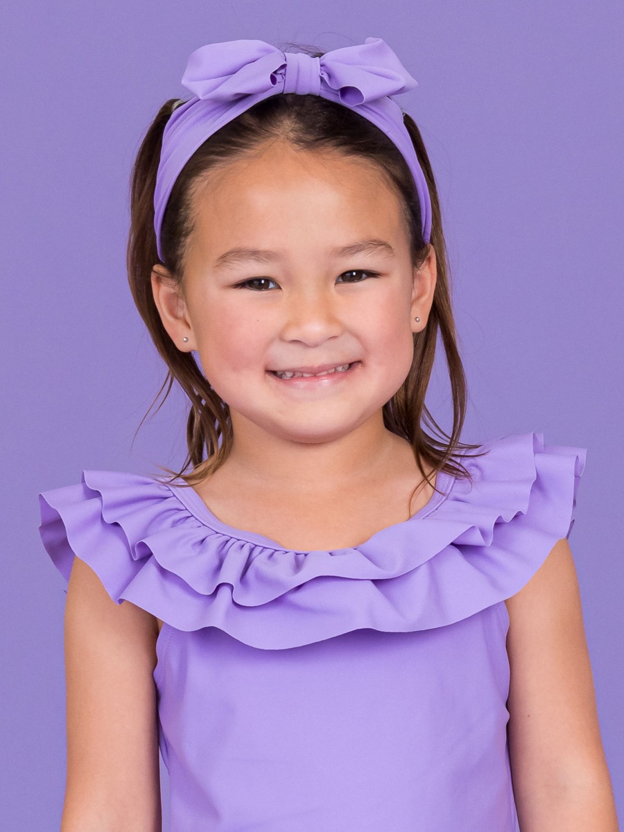 Wisteria Purple Swim Bow Headband