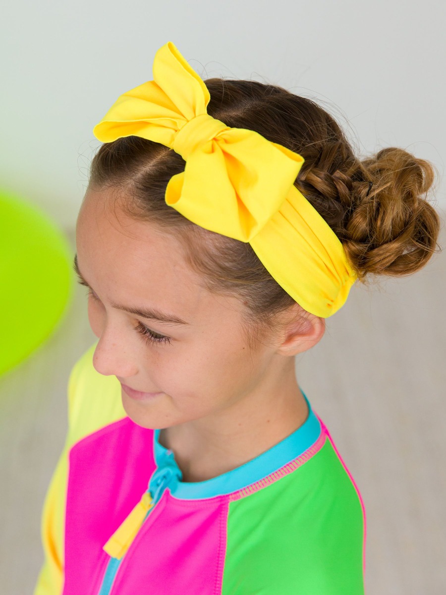 Neon Yellow Swim Bow Headband