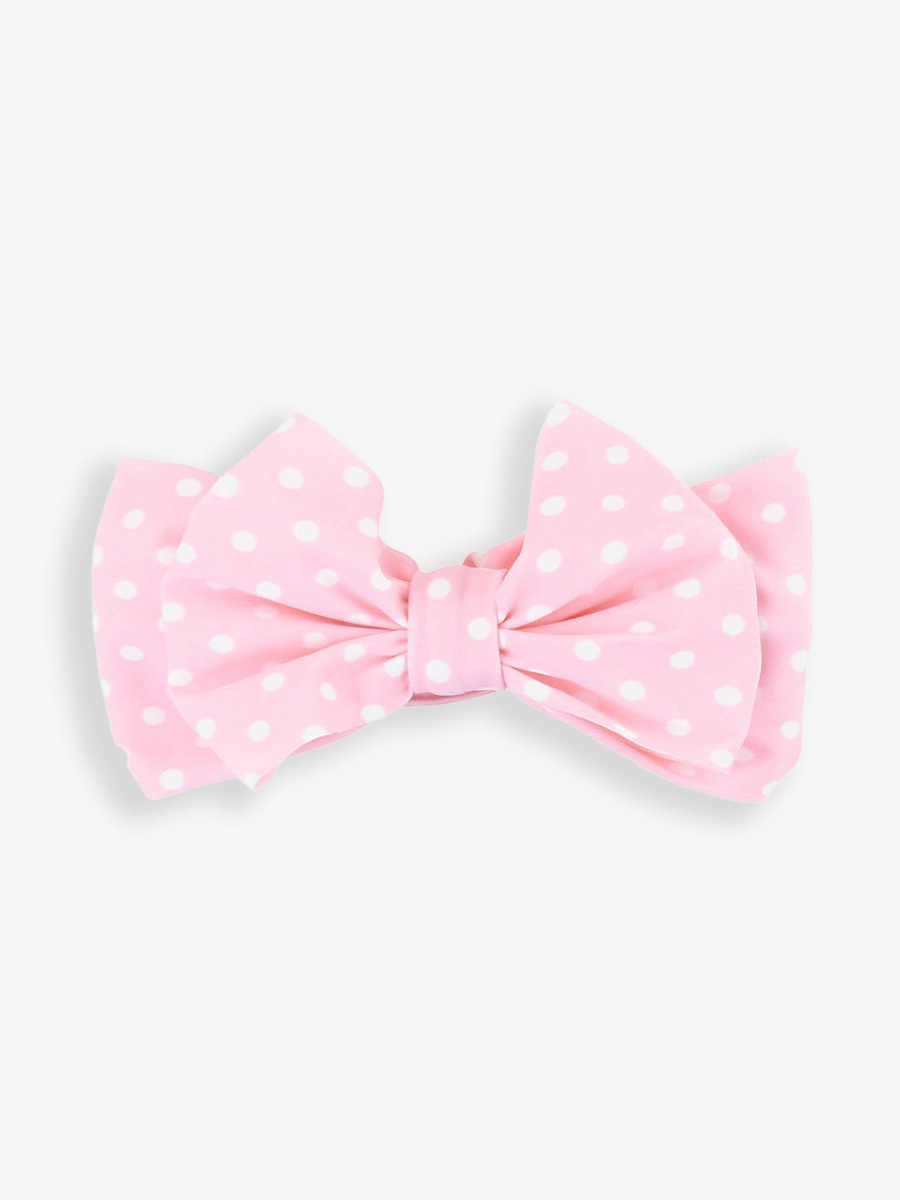 Pink Polka Dot Swim Bow Headband