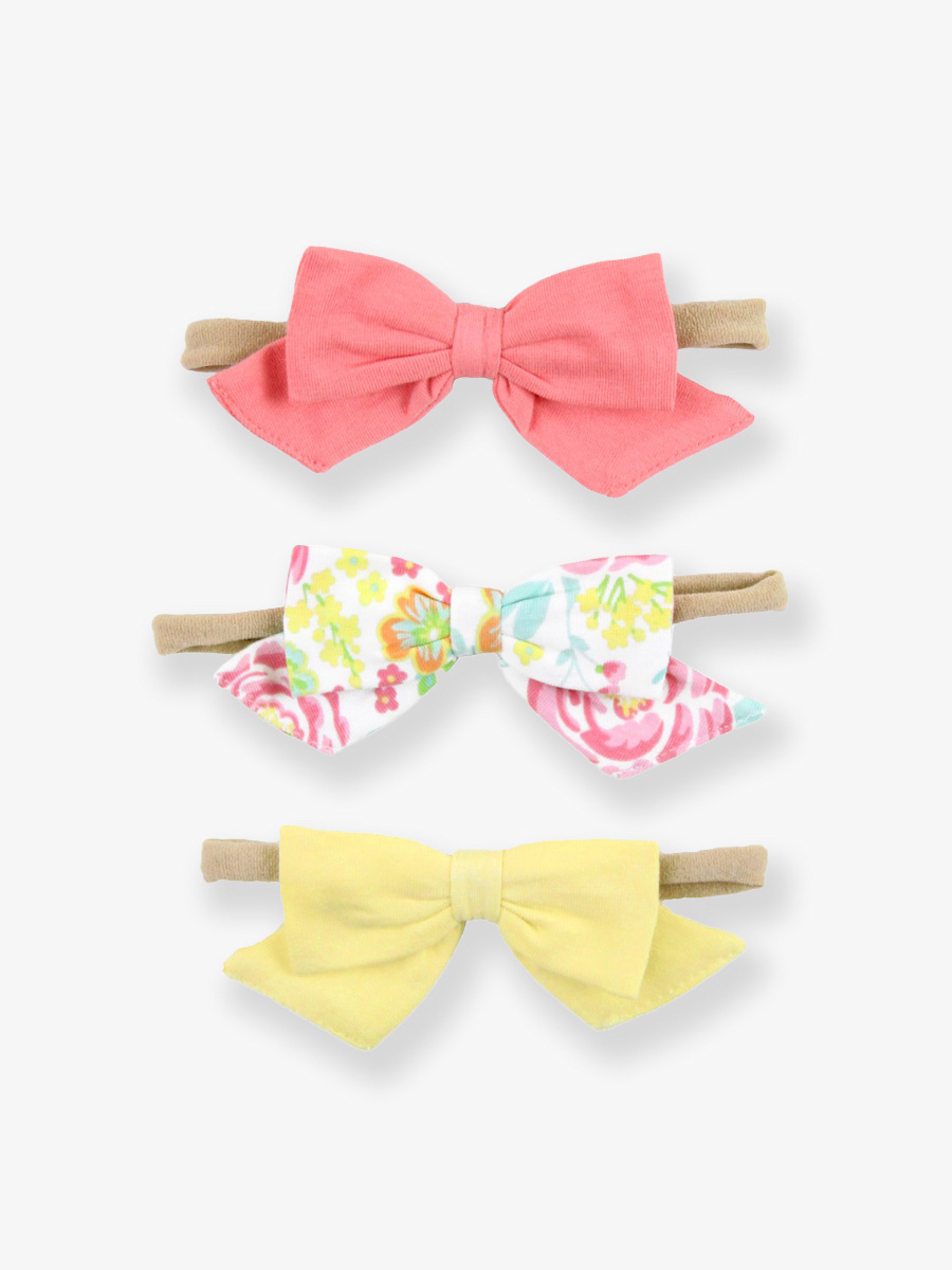 Pretty In Peony 3-Pack Elastic Bow Headband