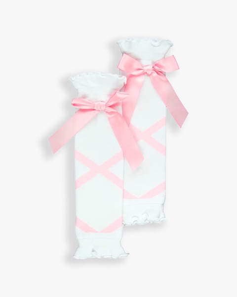 White Ballet Bow Leg Warmers