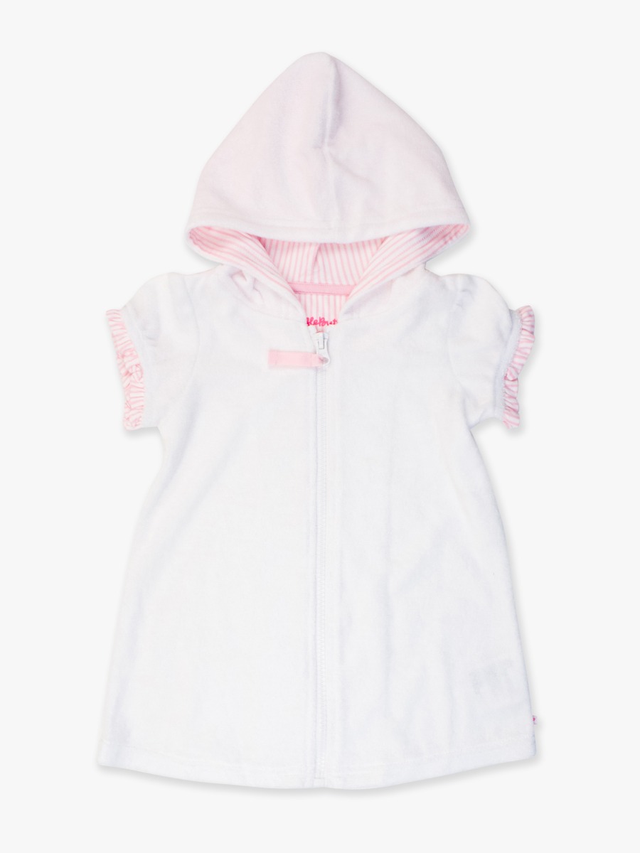 White Terry Full-Zip Cover-Up - 6-12m