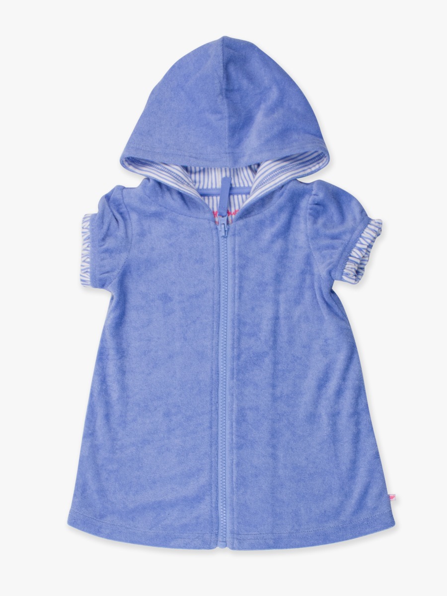 Periwinkle Blue Terry Full-Zip Cover-Up