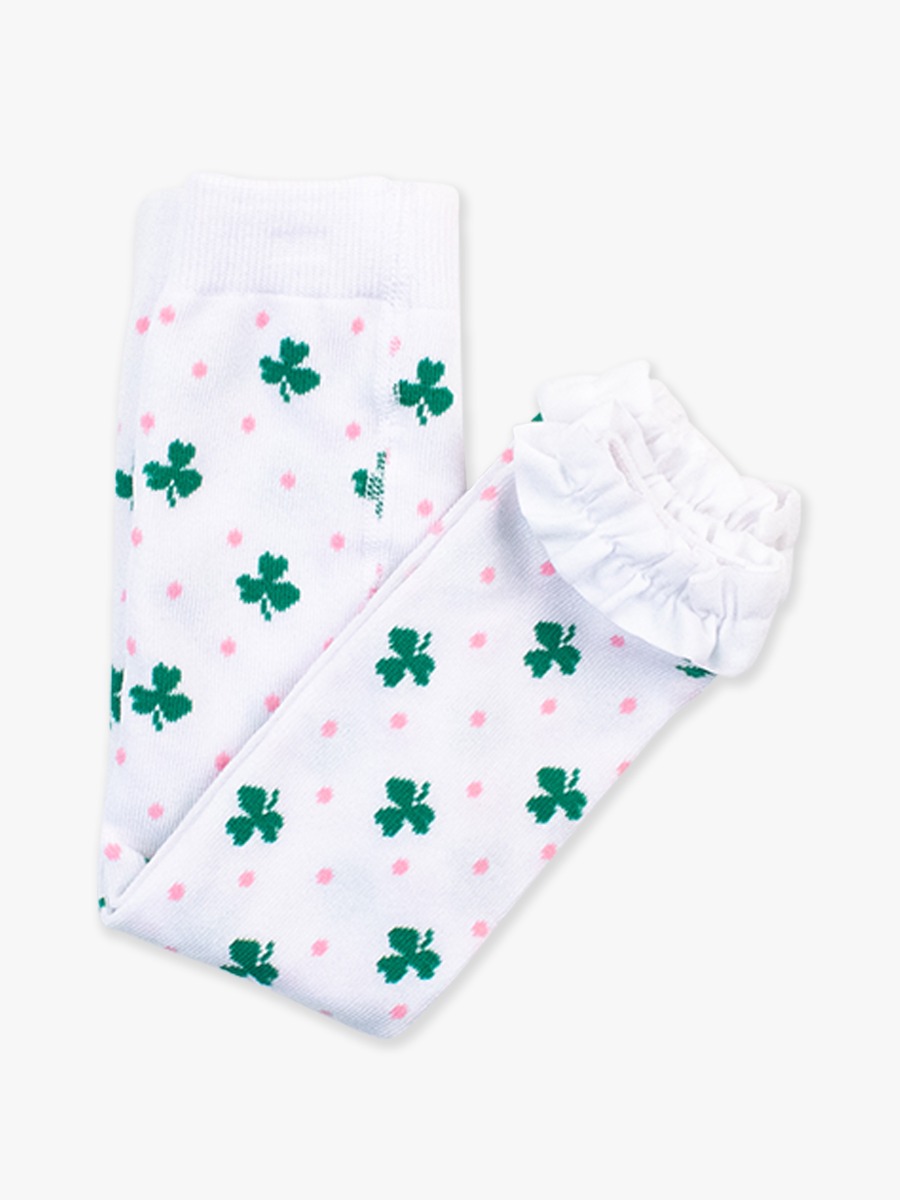 Shamrock Sweetie Patterned Footless Ruffle Tights