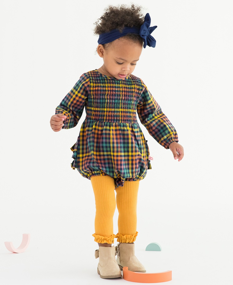 Honey Rib Knit Footless Ruffled Tights