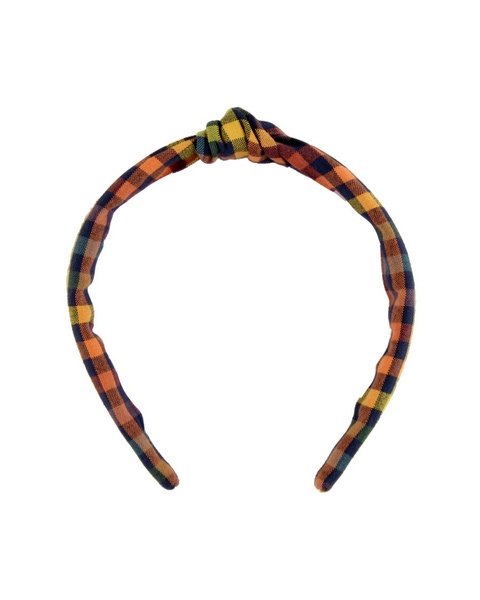 Harvest Rainbow Gingham Knotted Headband