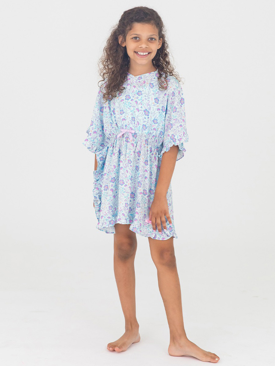 Fairytale Garden Ruffle Trim Cover-Up