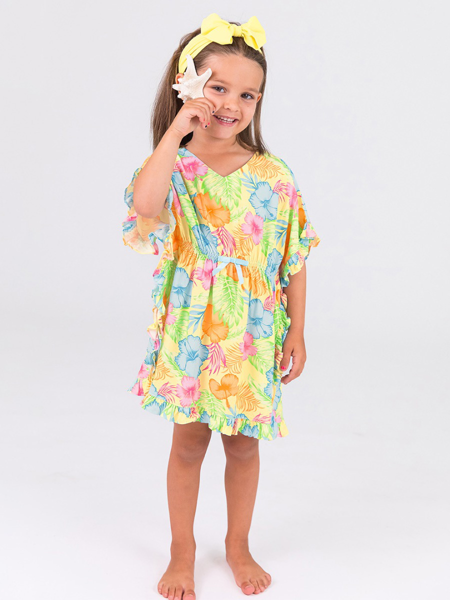Happy Hula Ruffle Trim Cover-Up