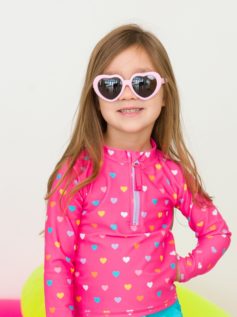 Pink Heart Shaped Sunglasses