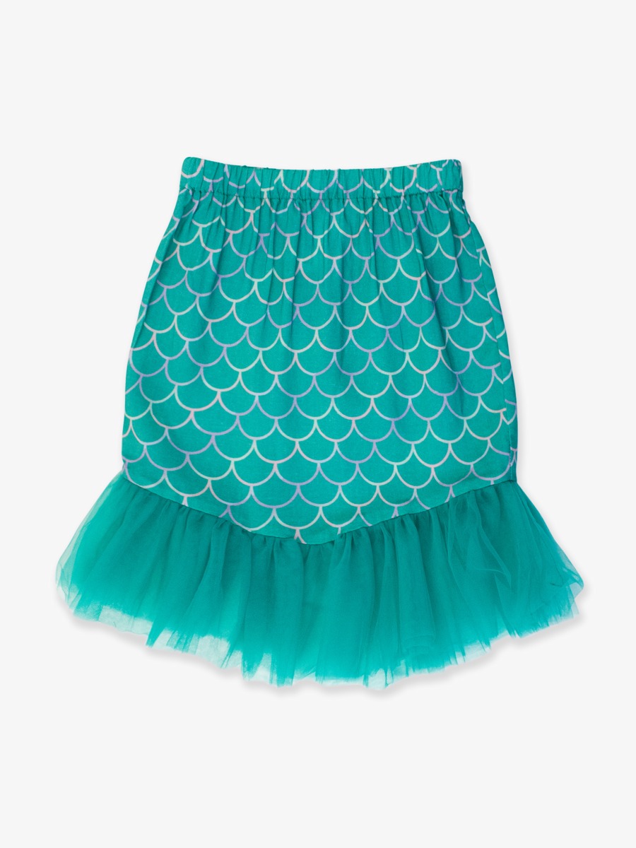Green Scallop Mermaid Tail Skirt Cover-Up - 0-12m