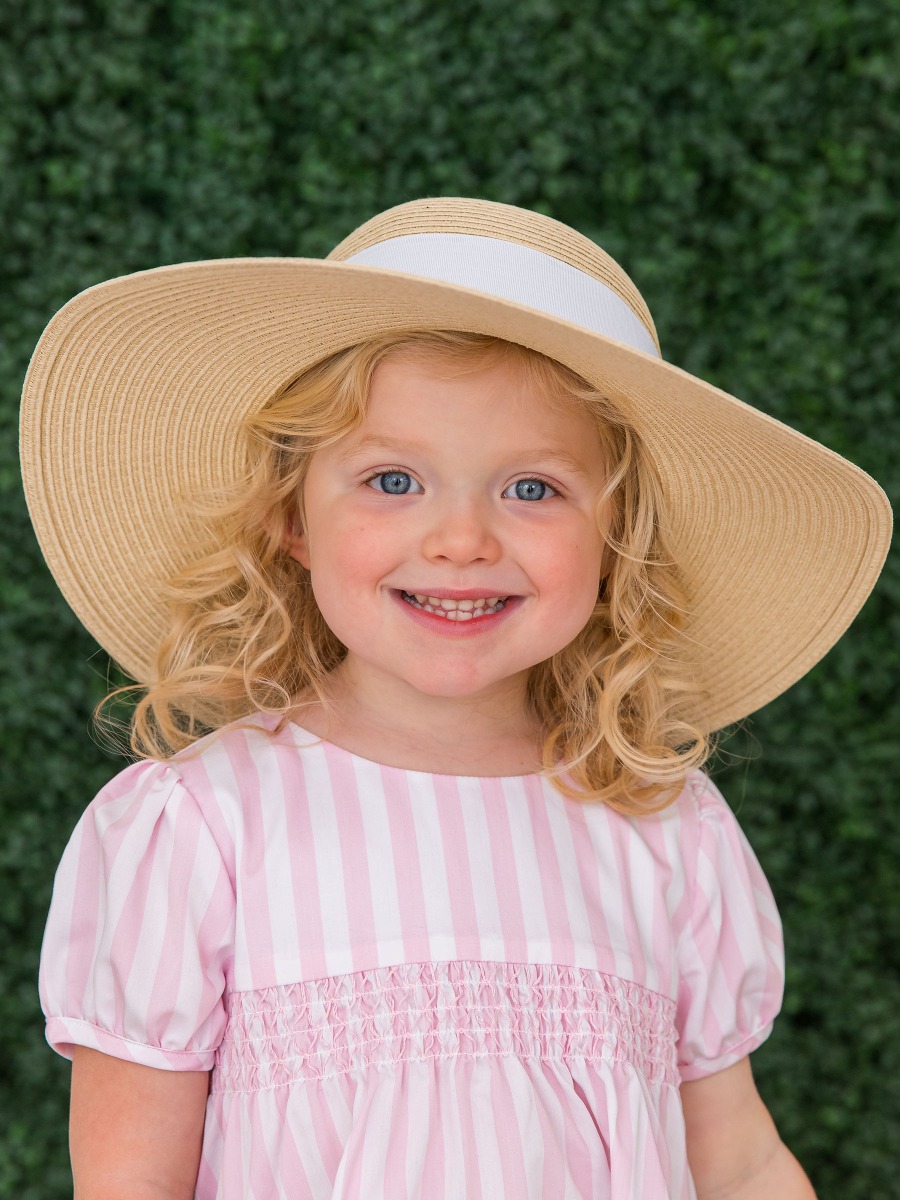 White Floppy Sun Hat - 2T-5