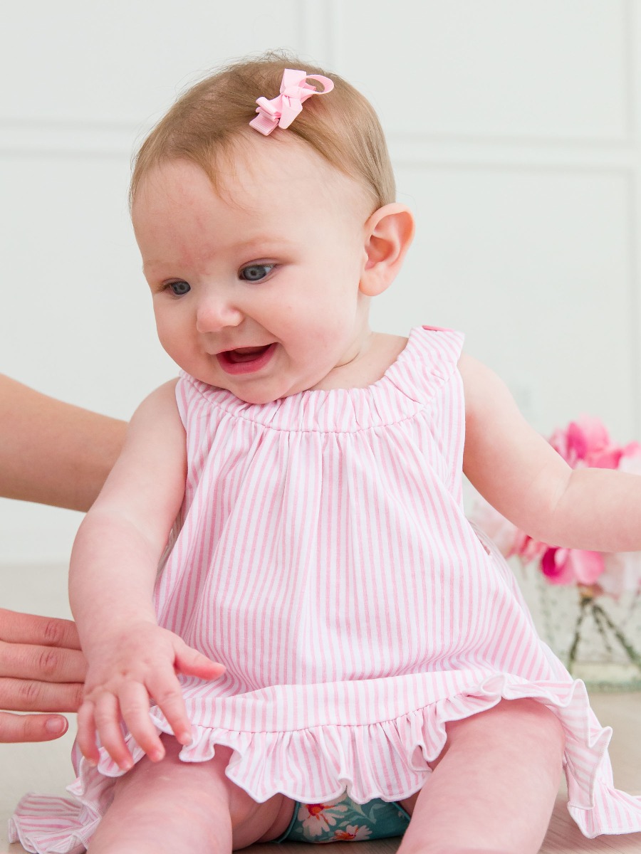 Pink Small Bow Clip Set