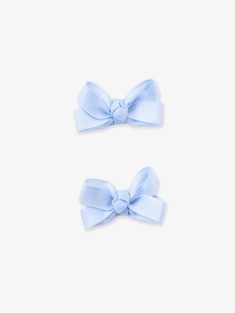 Light Blue Small Bow Clip Set