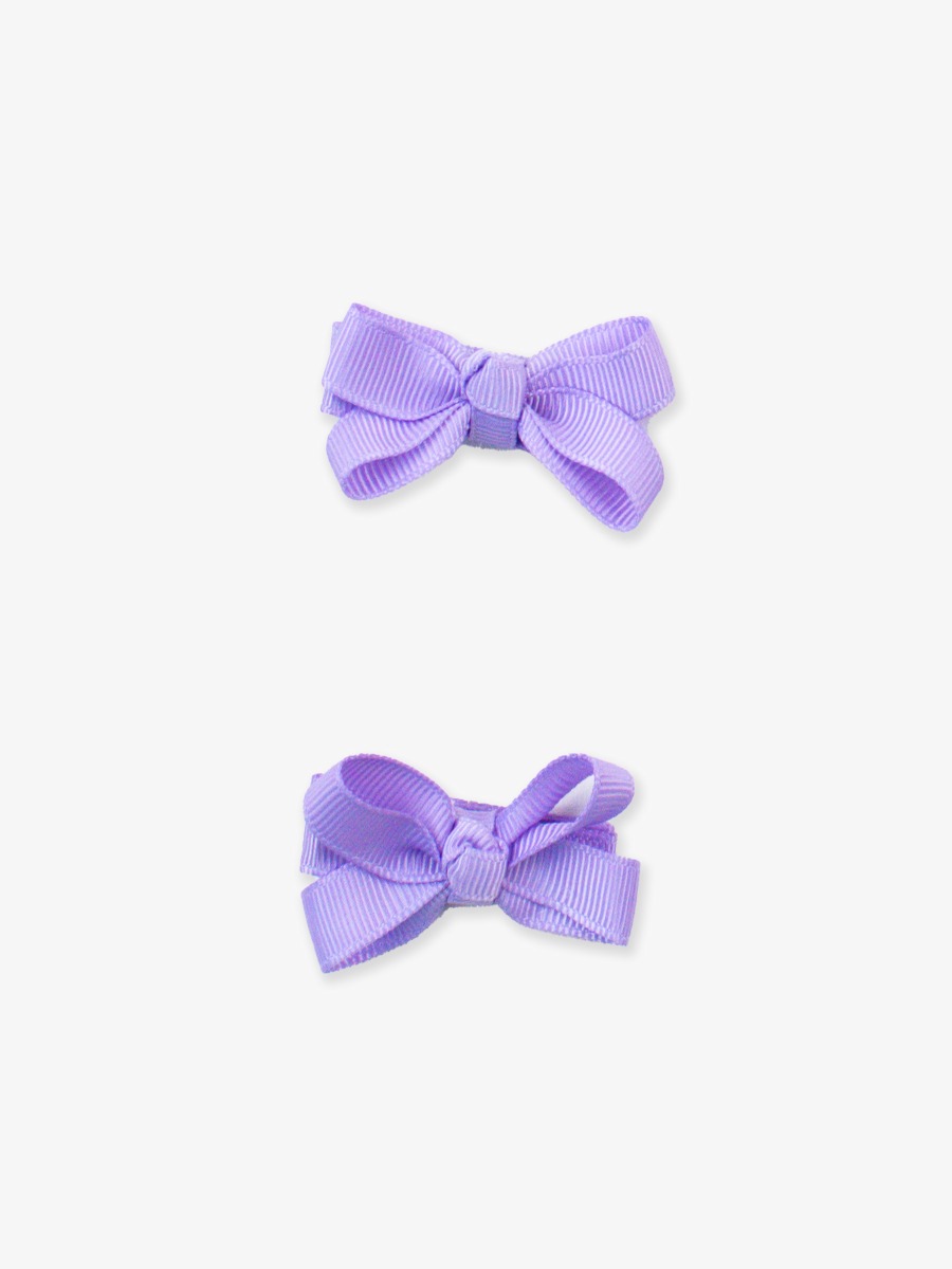 Light Lilac Small Bow Clip Set