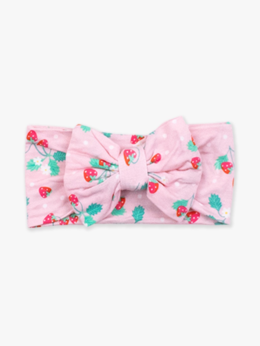 Sweet As Strawberries Viscose Big Bow Headband