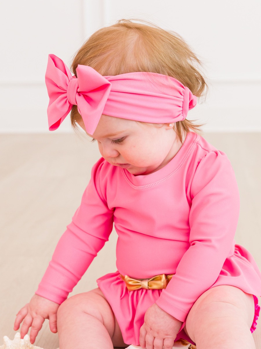 Rose Shimmer Swim Bow Headband