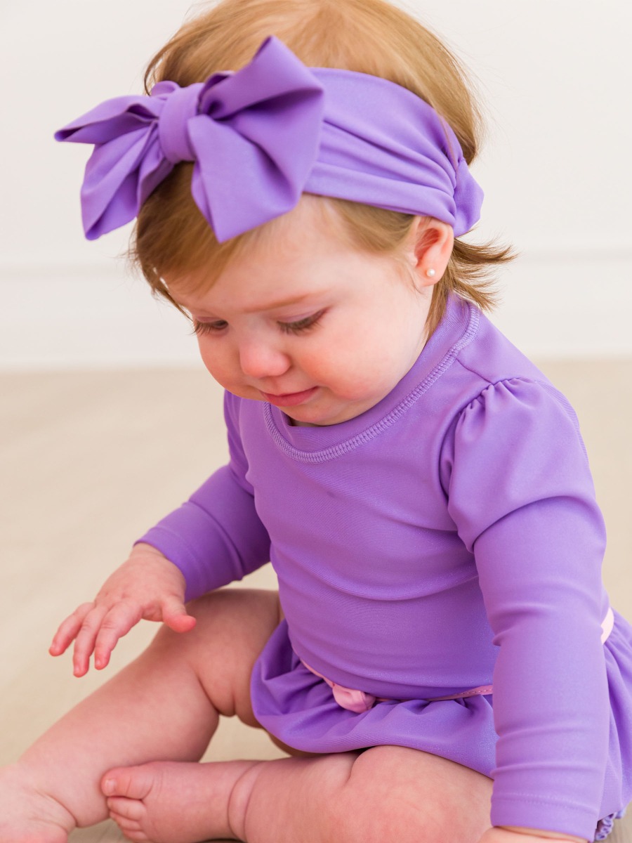 Wisteria Purple Shimmer Swim Bow Headband