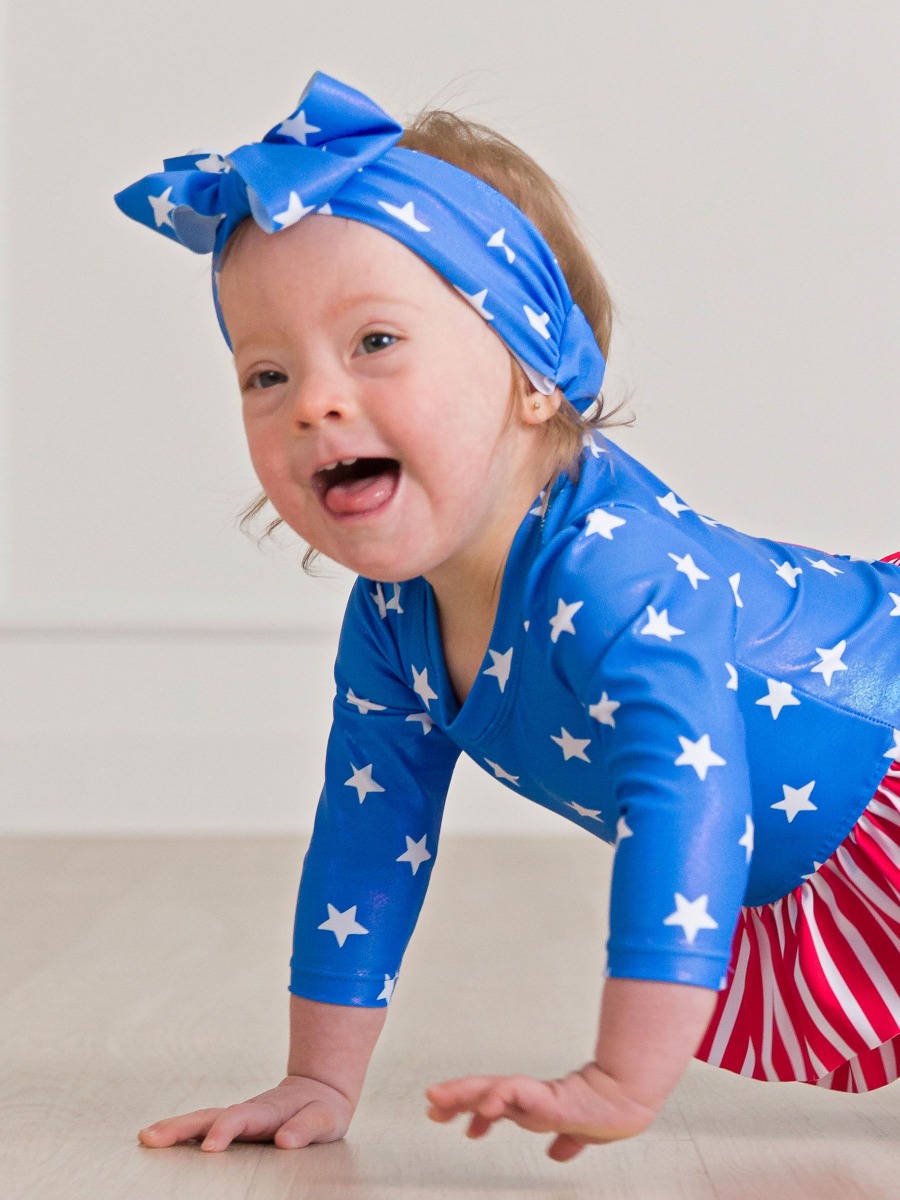 Blue Star Shimmer Swim Bow Headband