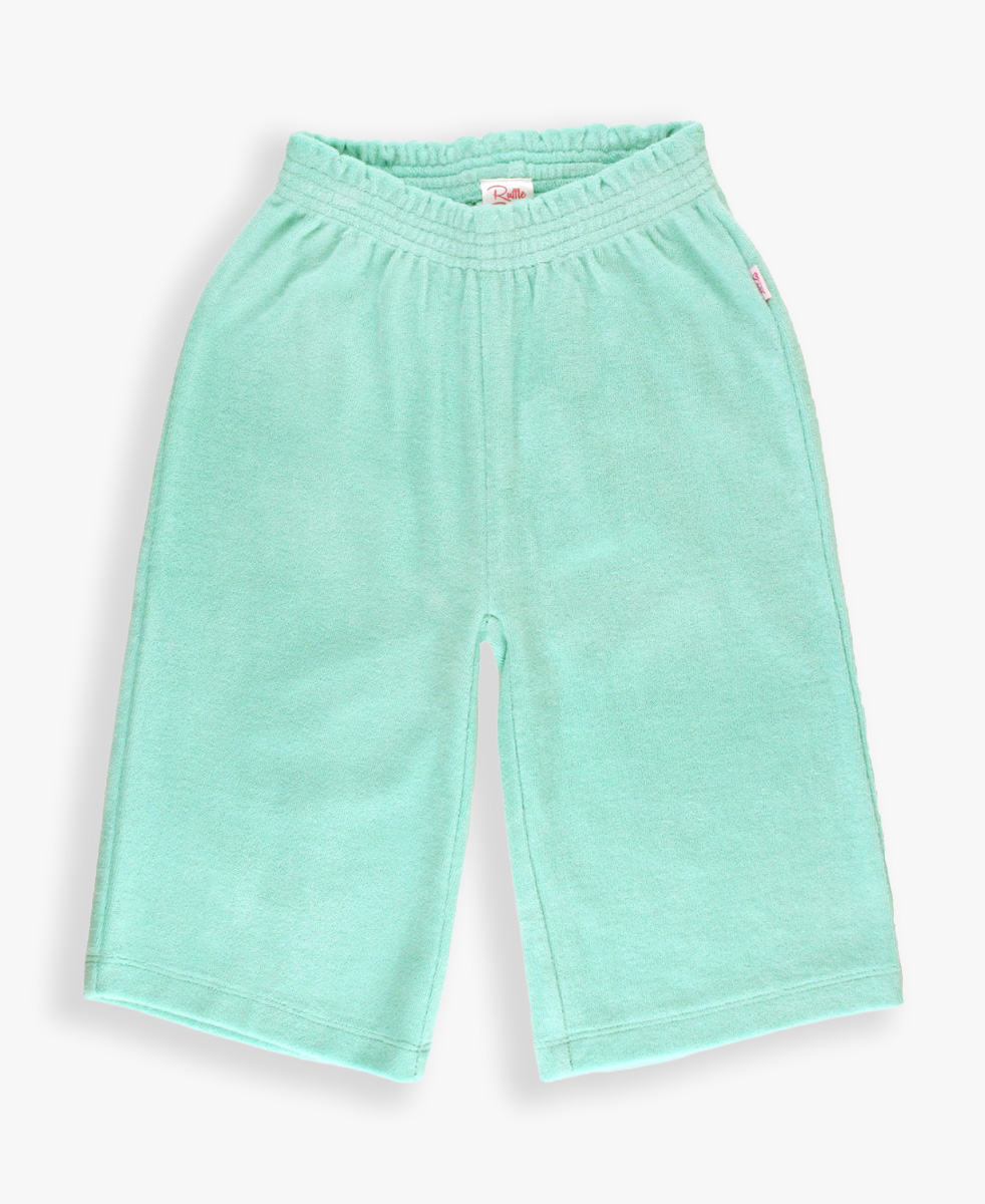 Vintage Aqua Terry Knit Wide Leg Pants