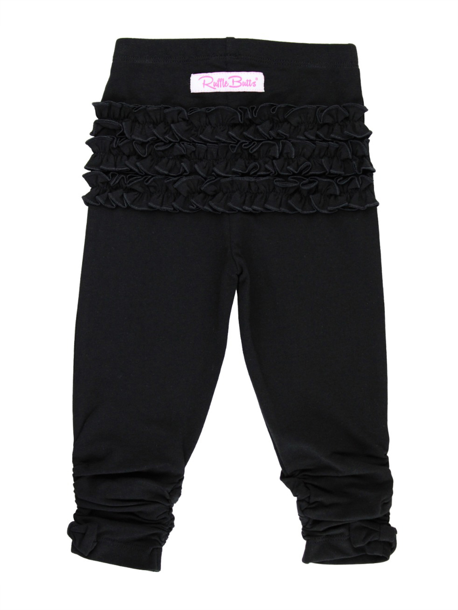 Black Ruched Bow Leggings