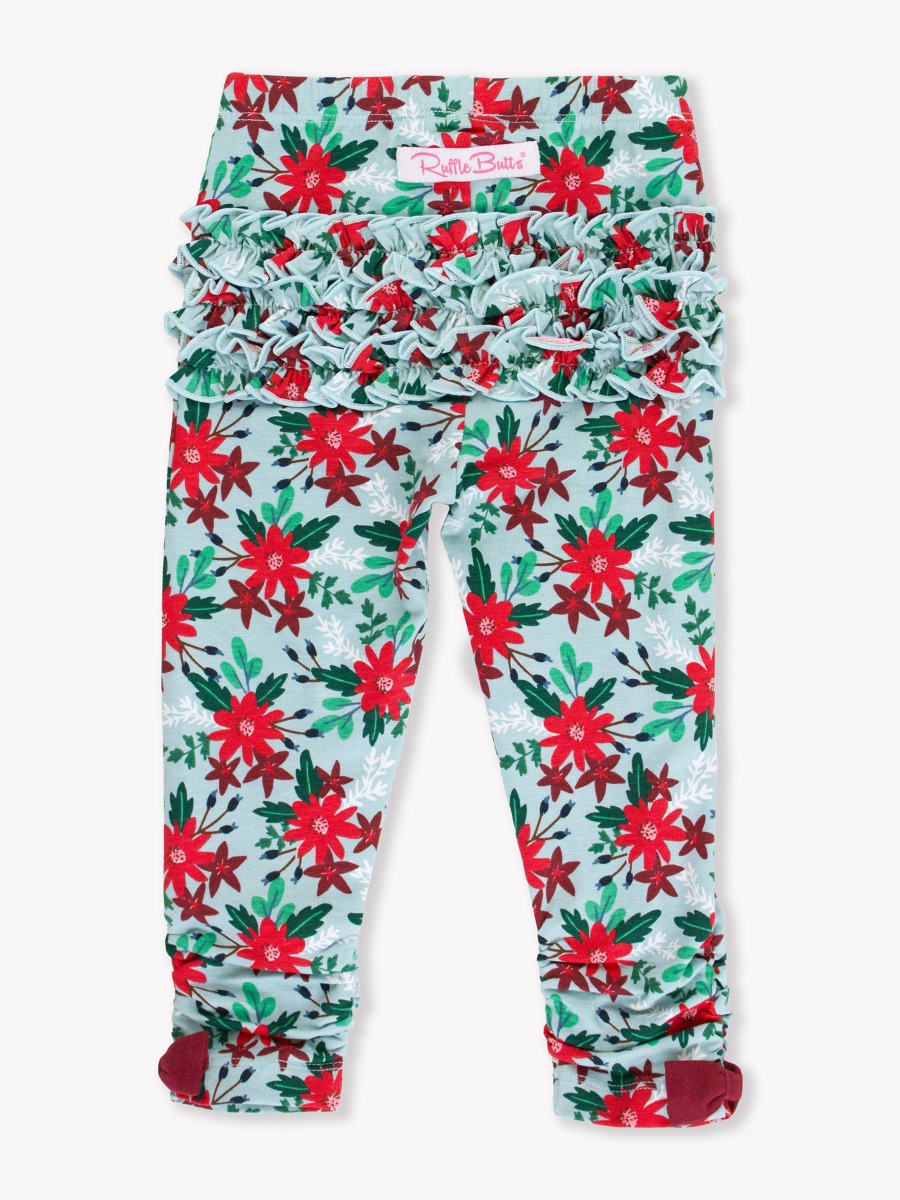 Season's Greetings Baby Ruched Bow Leggings