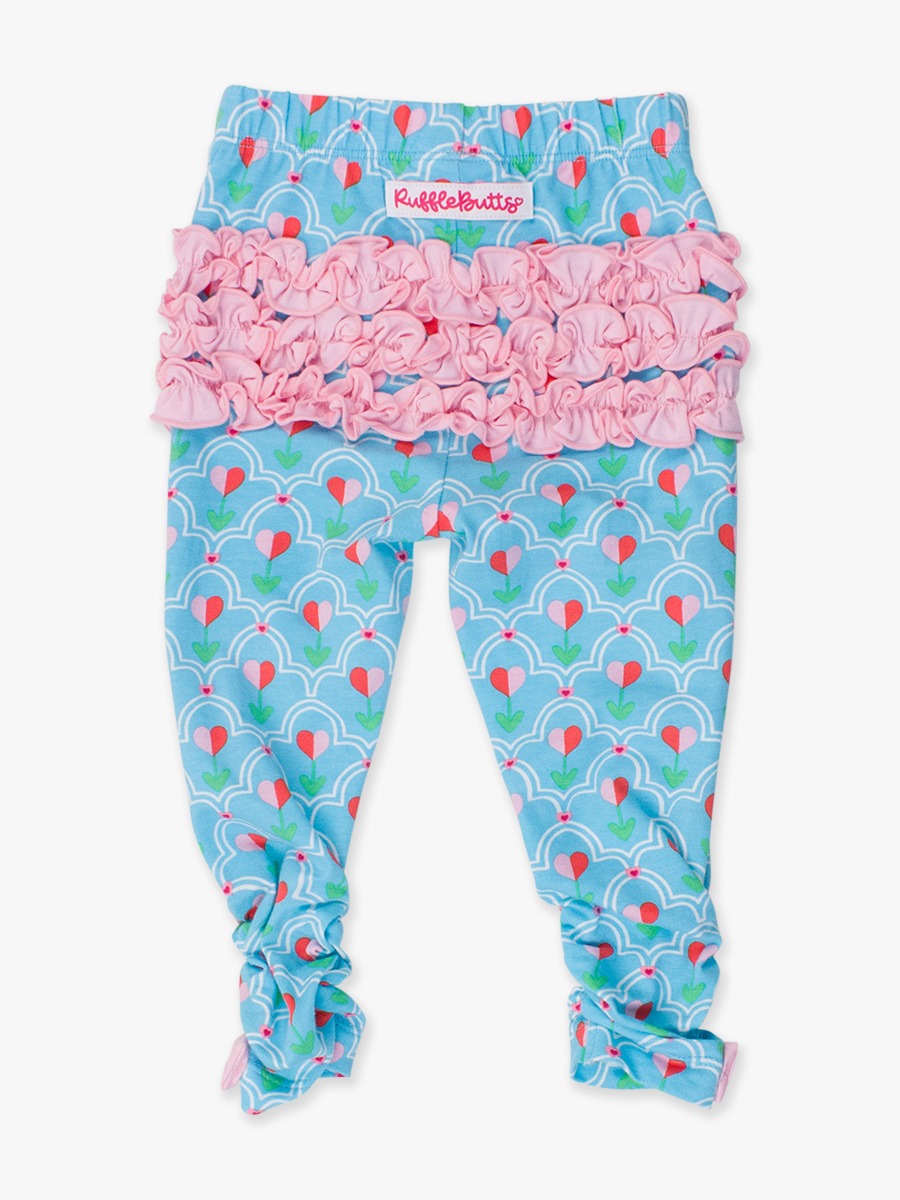 Sweetheart Blooms Baby Ruched Bow Leggings
