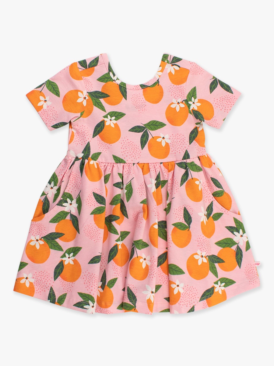 Orange You The Sweetest Knit Short Sleeve Twirl Dress