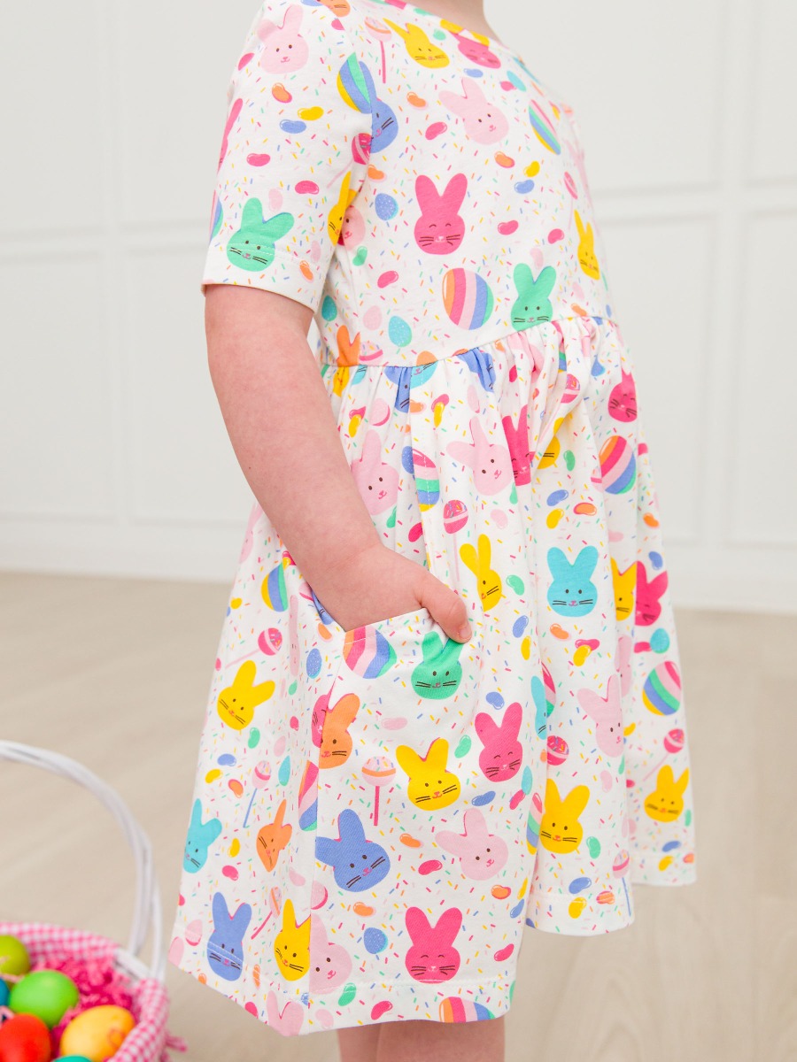 Sugar Rush Knit Short Sleeve Twirl Dress