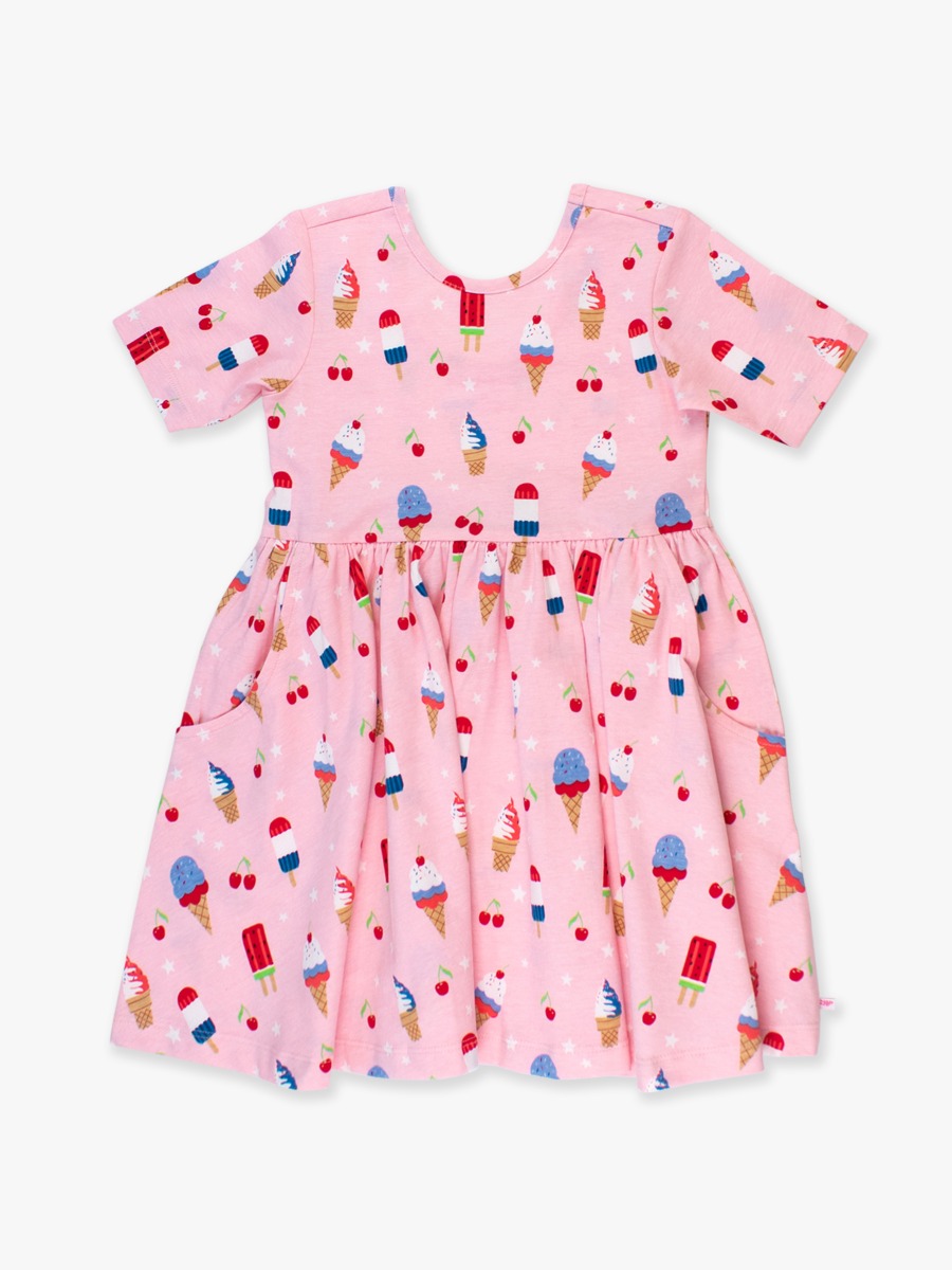Sweet Freedom Knit Short Sleeve Twirl Dress