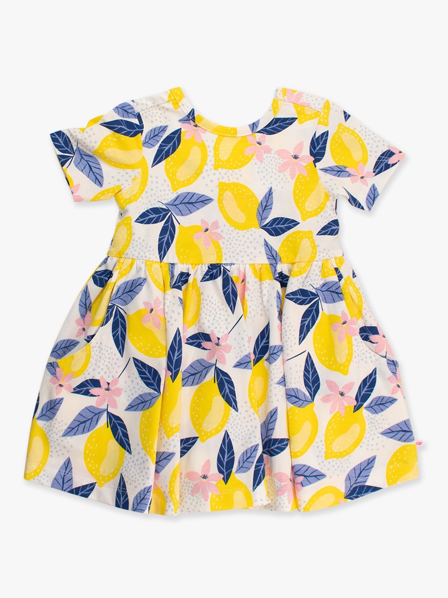 Lemon Capri Knit Short Sleeve Twirl Dress