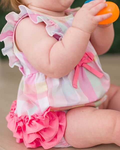Picnic Plaid Ruffle Romper