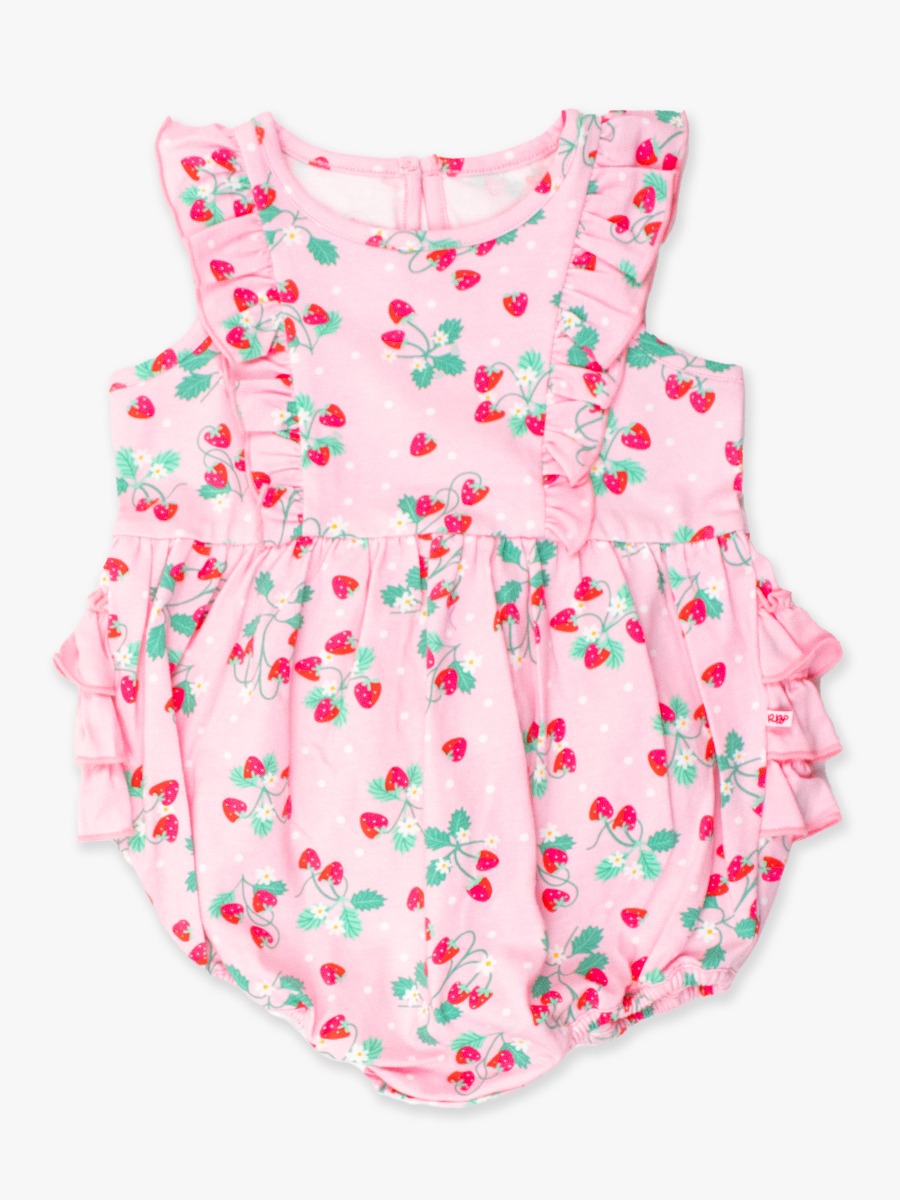 Sweet As Strawberries Tank Waterfall Knit Romper