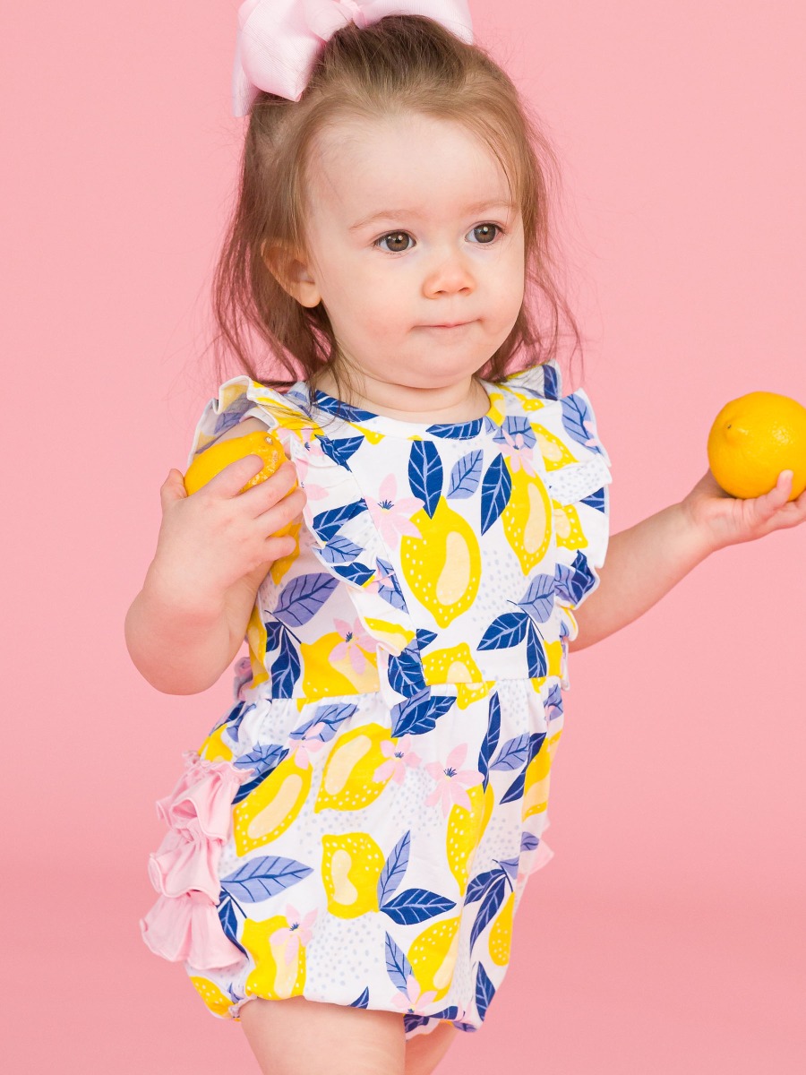 Lemon Capri Tank Waterfall Knit Romper