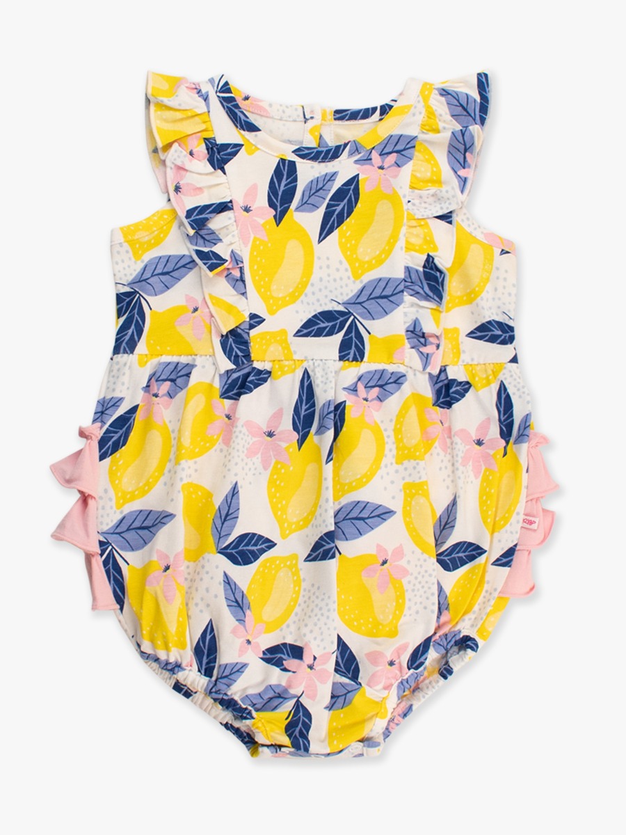 Lemon Capri Tank Waterfall Knit Romper