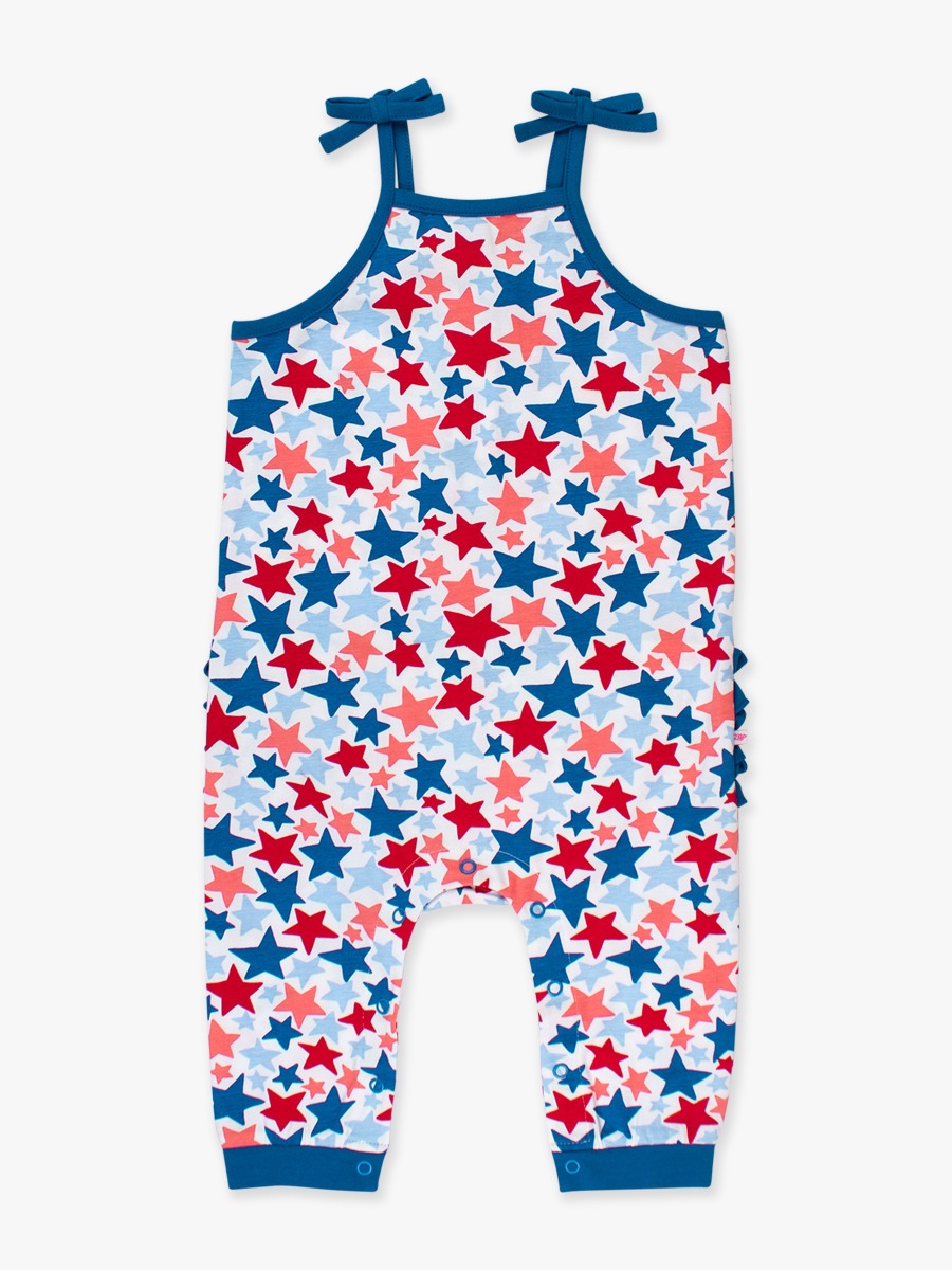 Star-Spangled Tie Full Length Romper