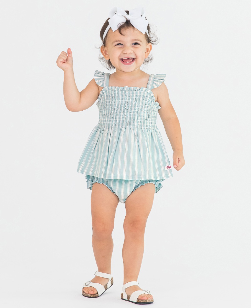 Retro Stripe Smocked Tank & Retro Stripe RuffleButt Set