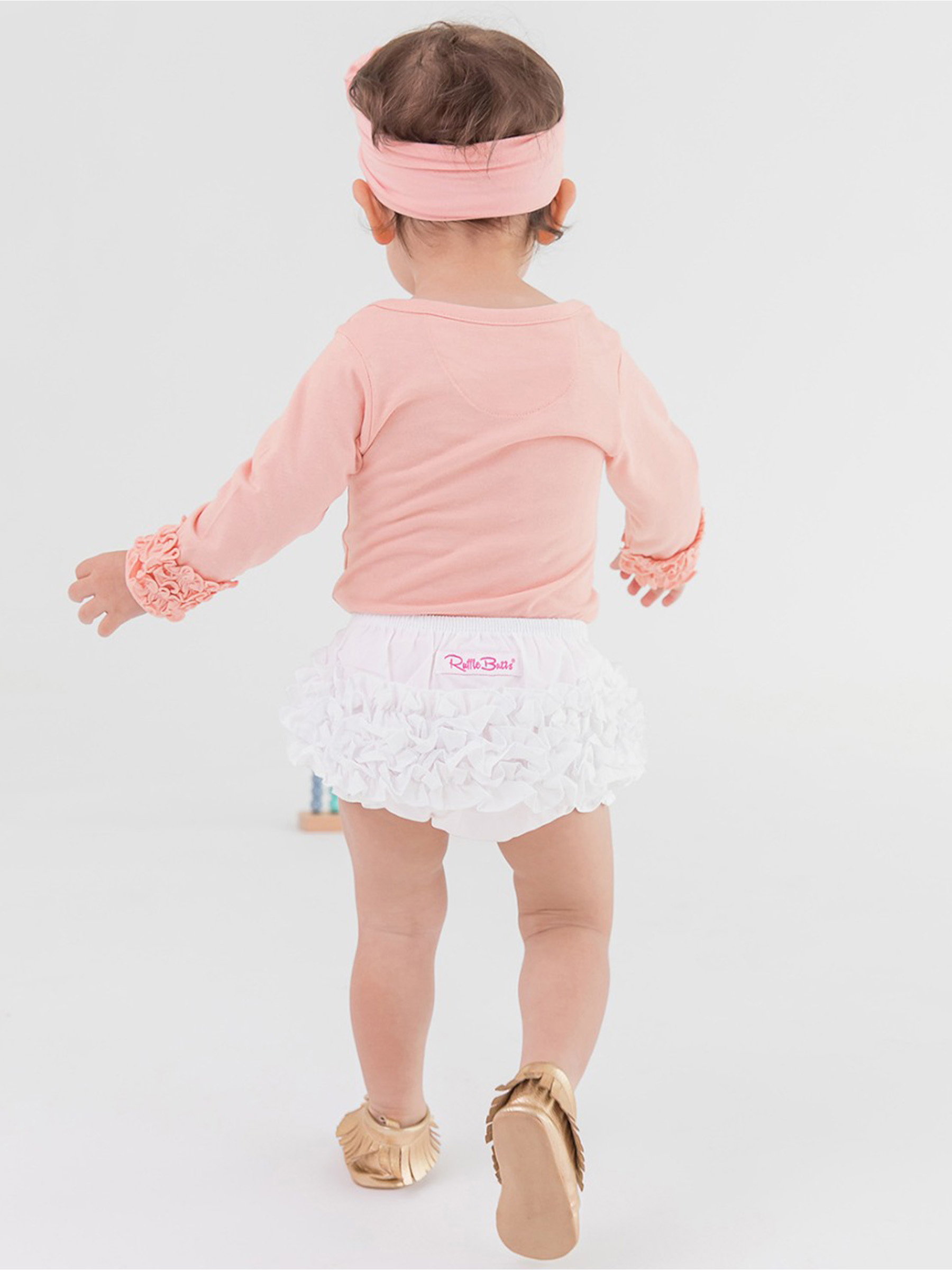 RuffleButts Rainbow Stripe Waterfall One Piece Swimsuit 18-24M