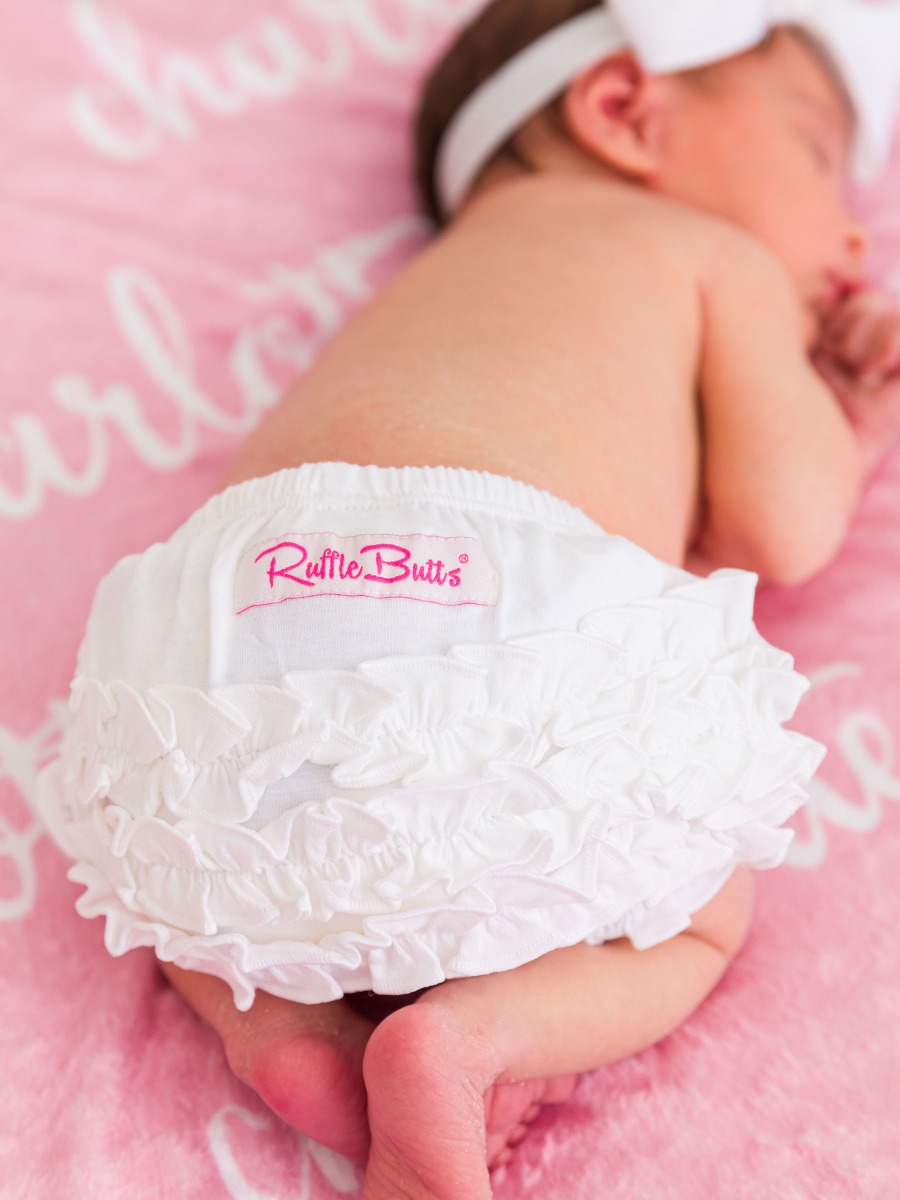 White Knit RuffleButt Bloomer
