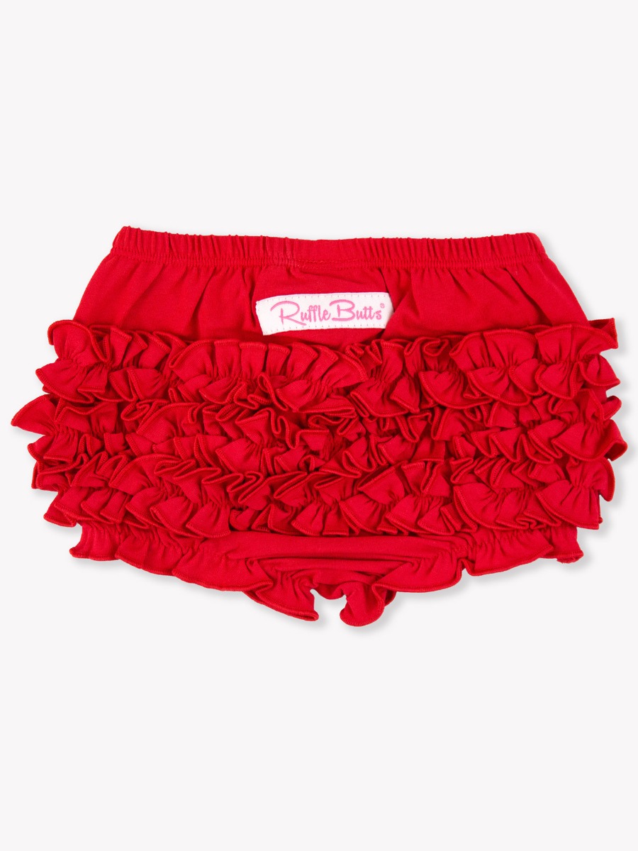 Red Knit RuffleButt Bloomer