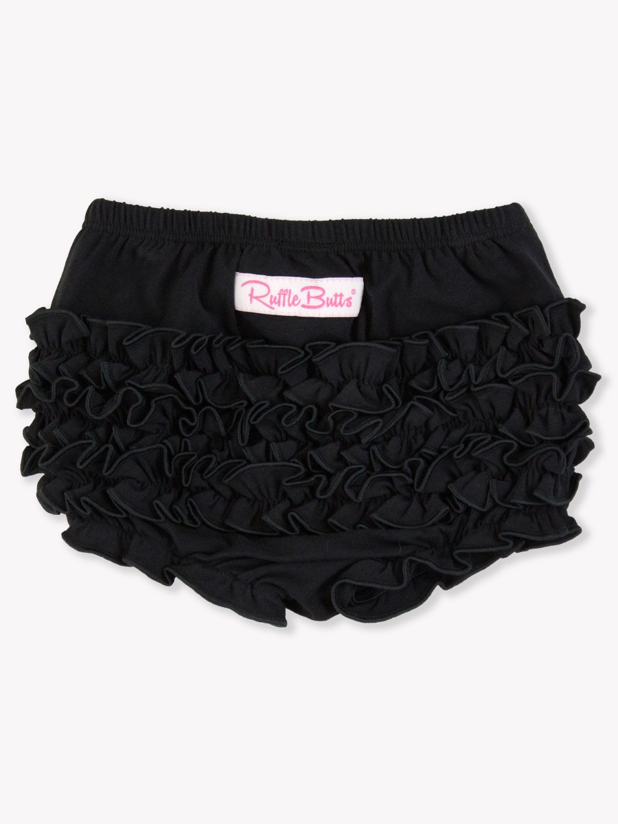 Black Knit RuffleButt Bloomer