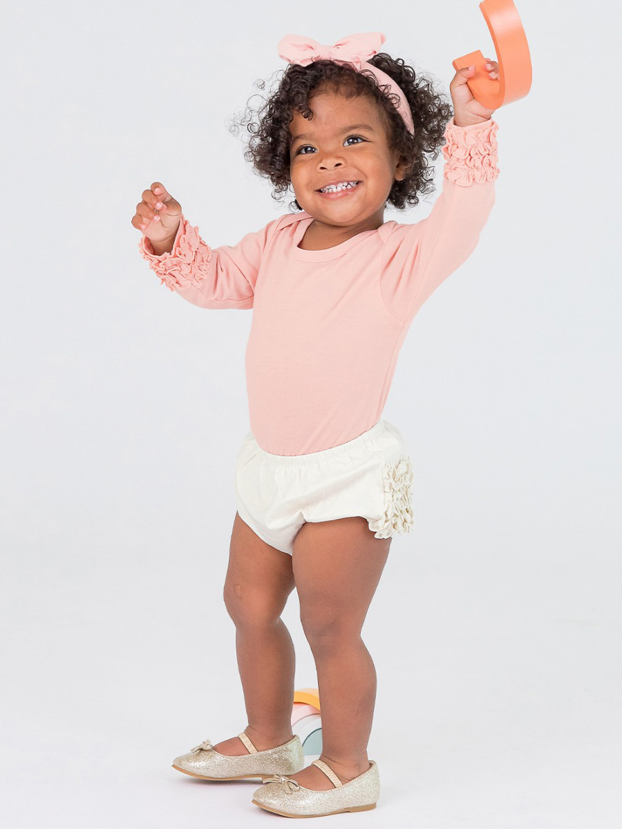 Ivory Knit RuffleButt Bloomer