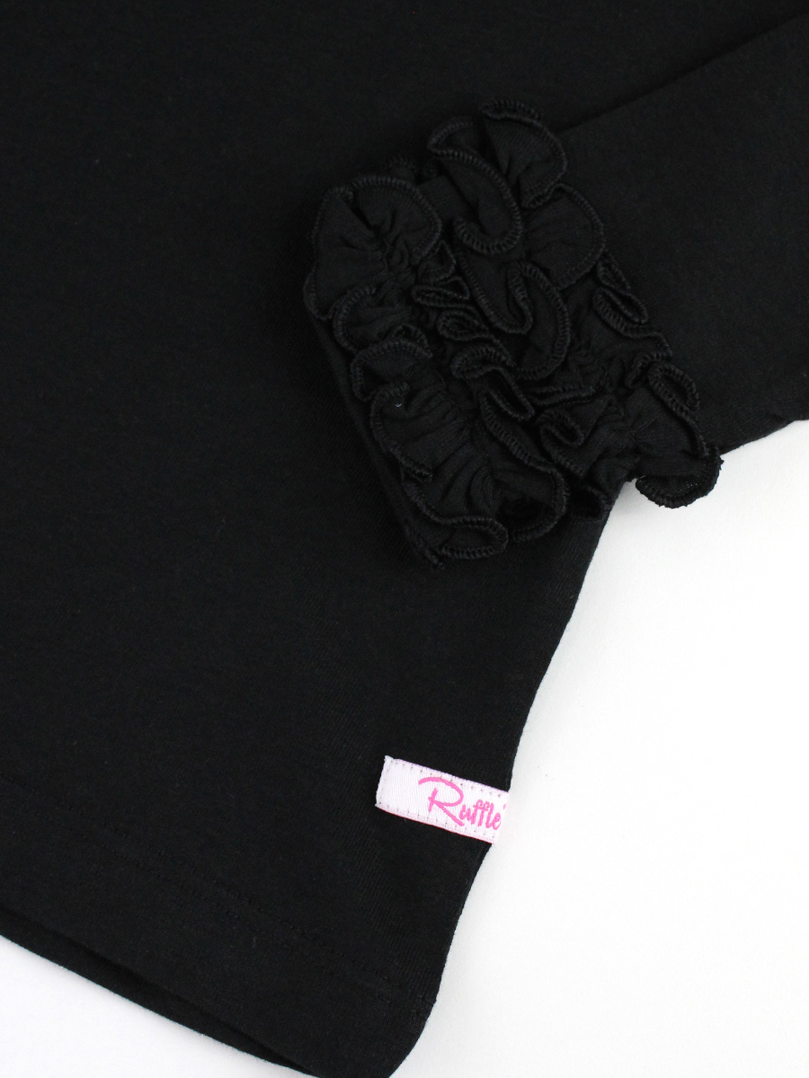 T-shirt with frill, White - Sisley