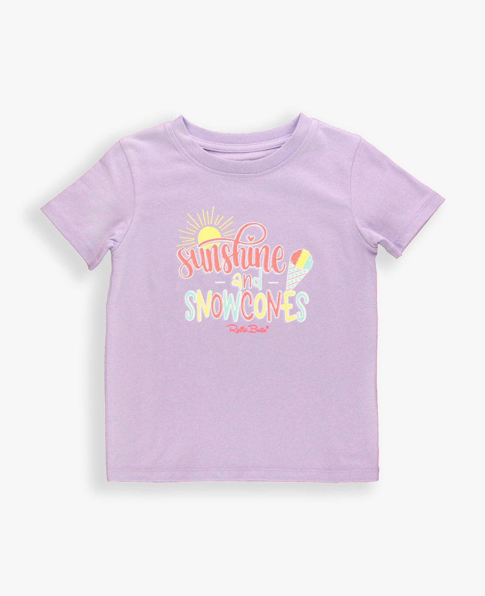 Girls' Lavender Short Sleeve Graphic Tee